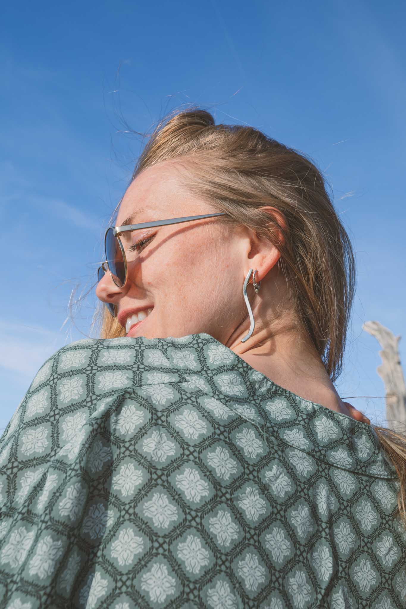 Earings Serpiente Blanca