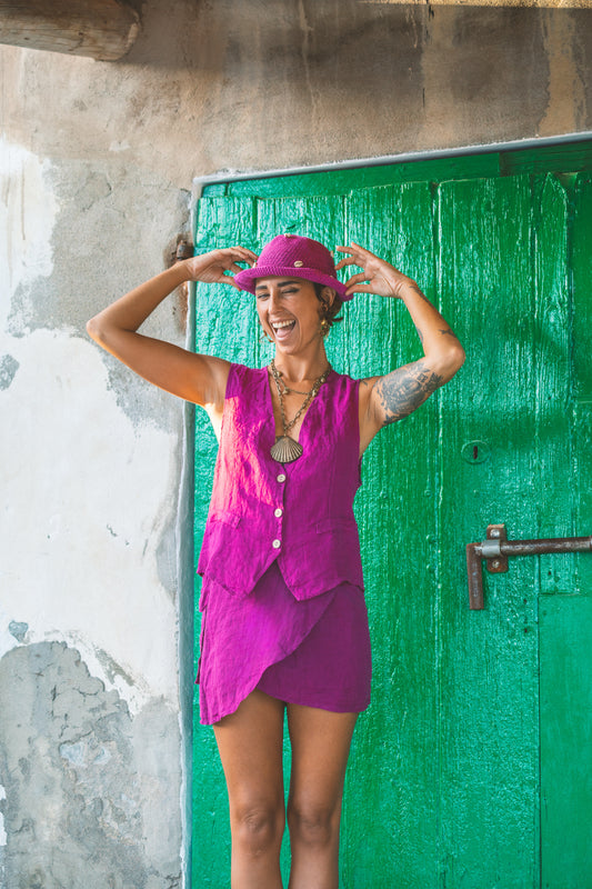 Skirt Sof Plane Linen