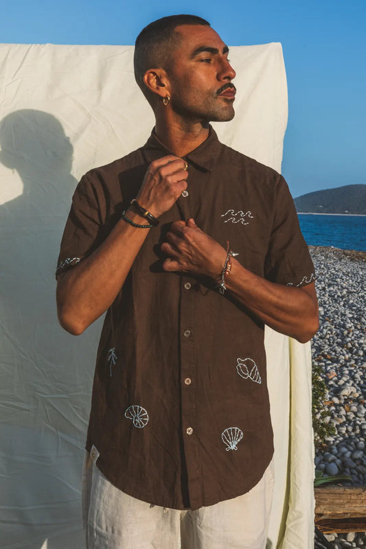 Shirt Aquiles Embroidered Linen