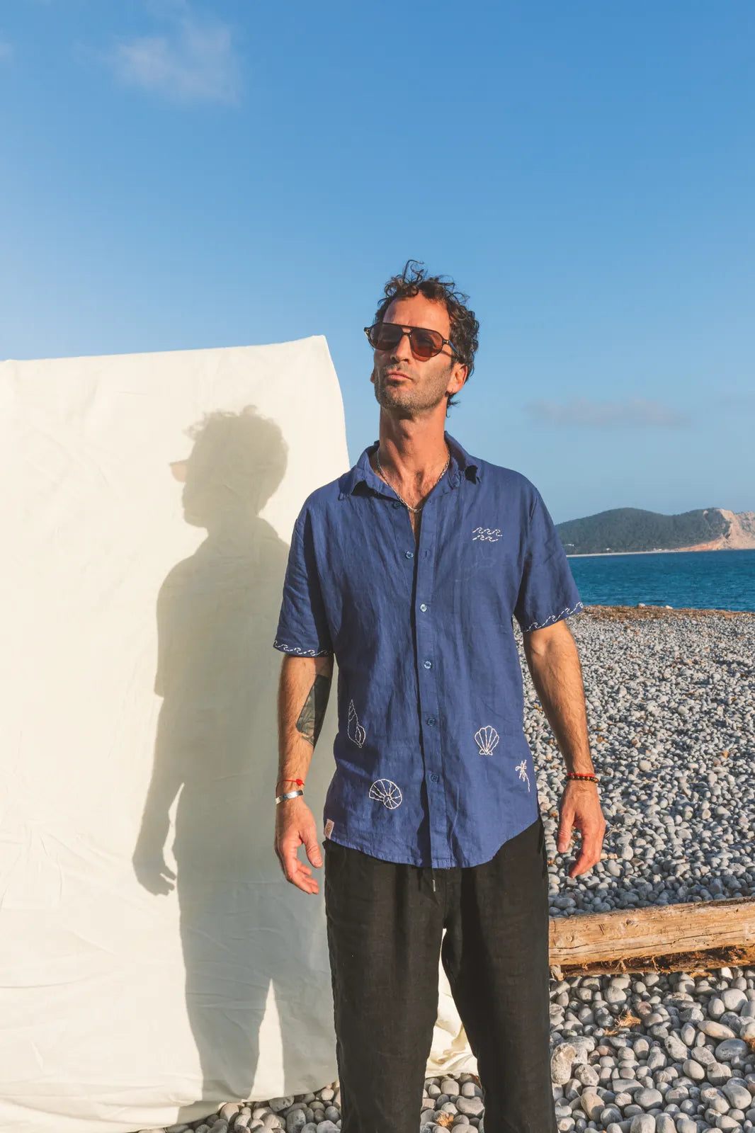 Shirt Aquiles Embroidered Linen