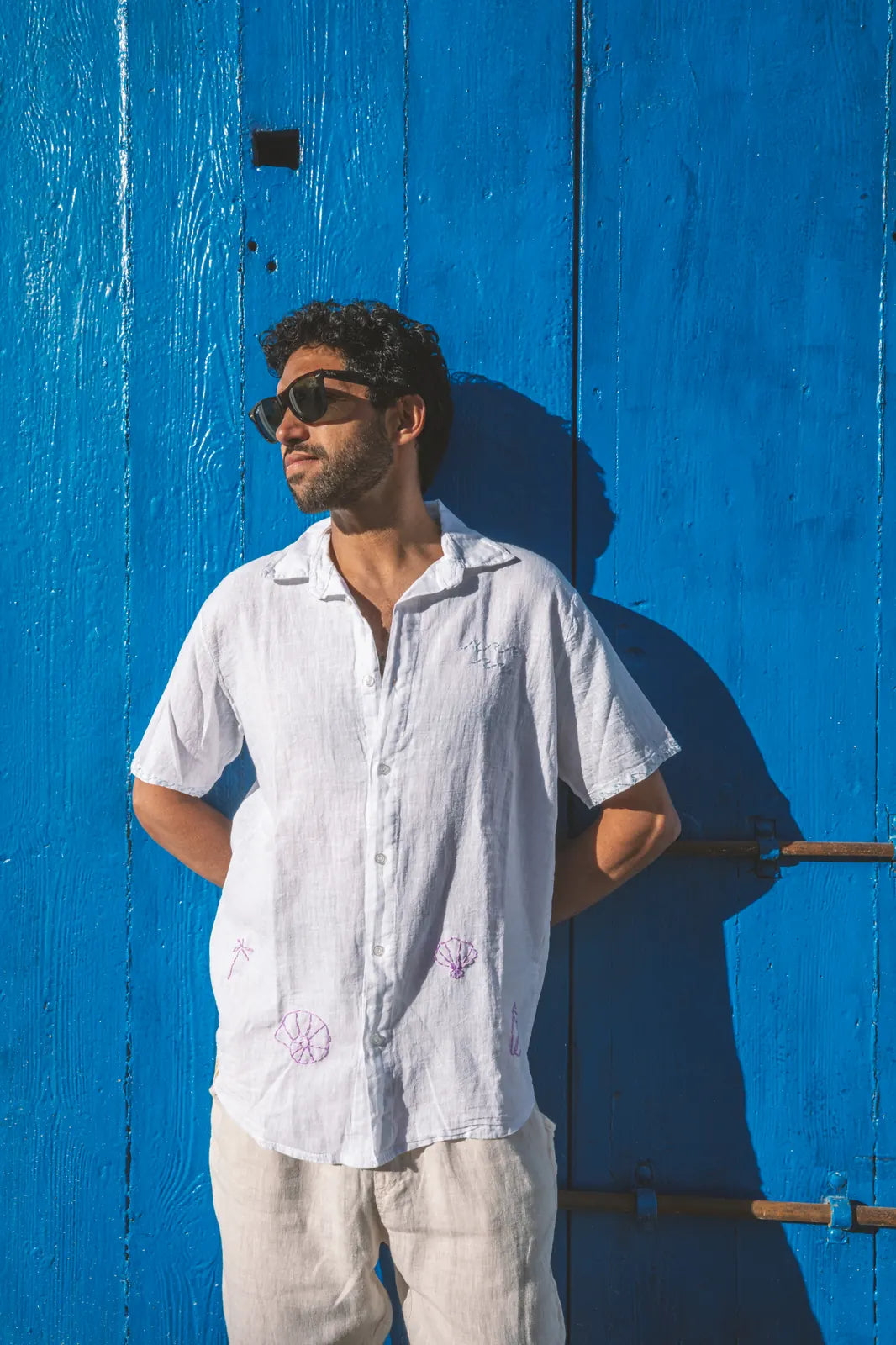 Shirt Aquiles Embroidered Linen