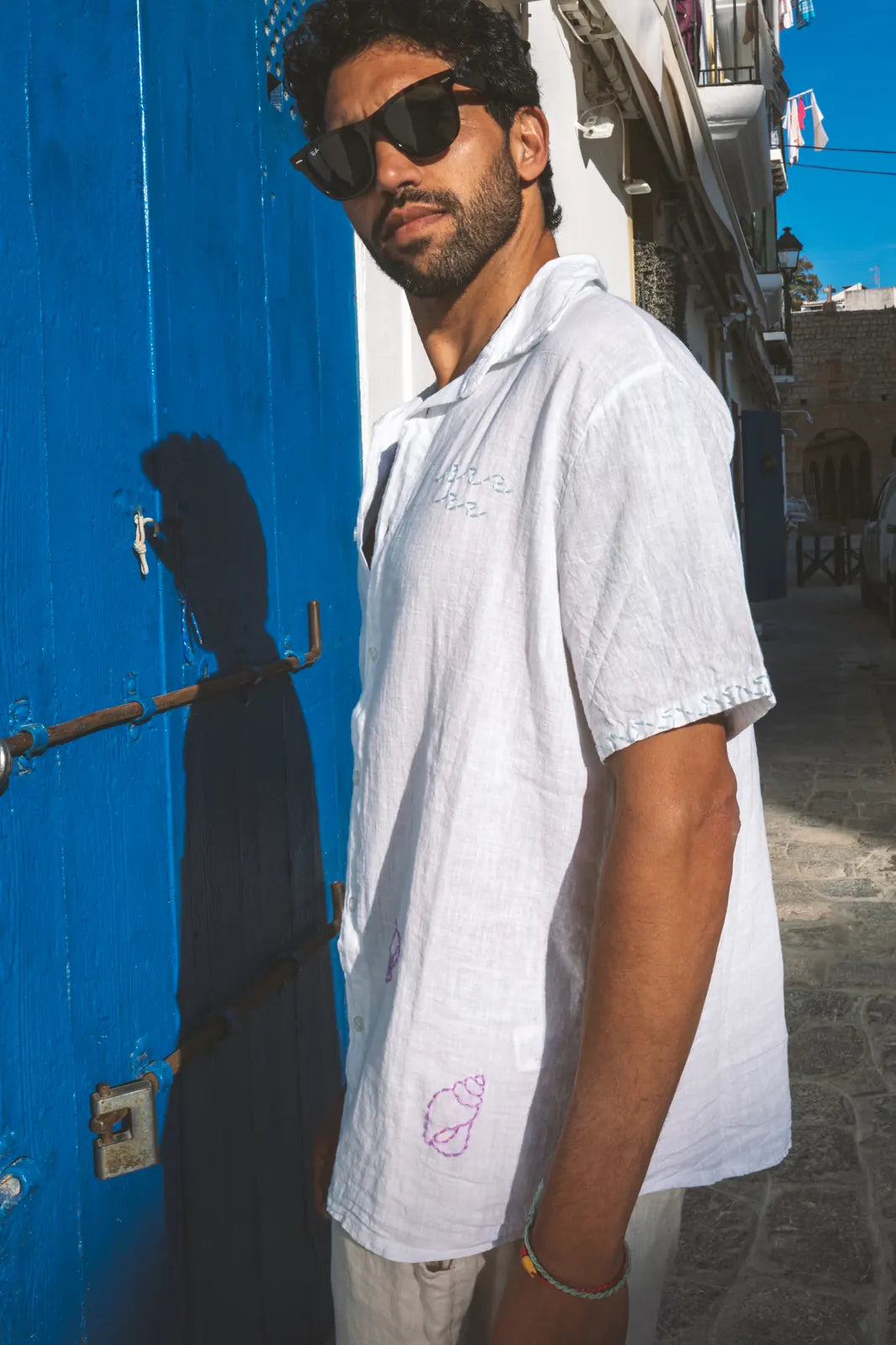 Shirt Aquiles Embroidered Linen