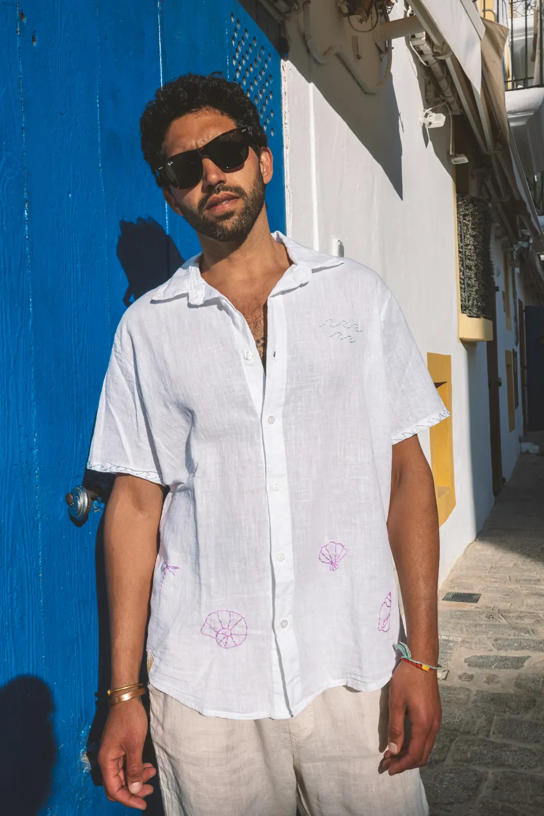 Shirt Aquiles Embroidered Linen