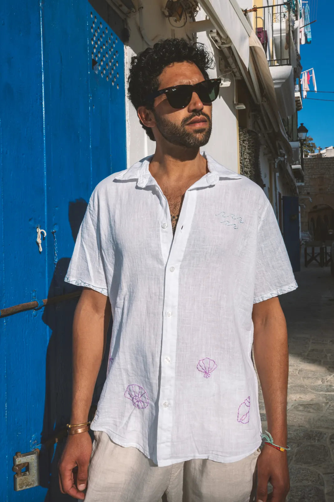 Shirt Aquiles Embroidered Linen