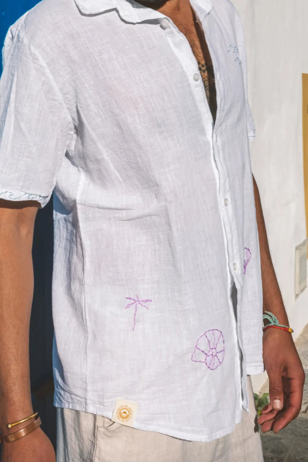 Shirt Aquiles Embroidered Linen