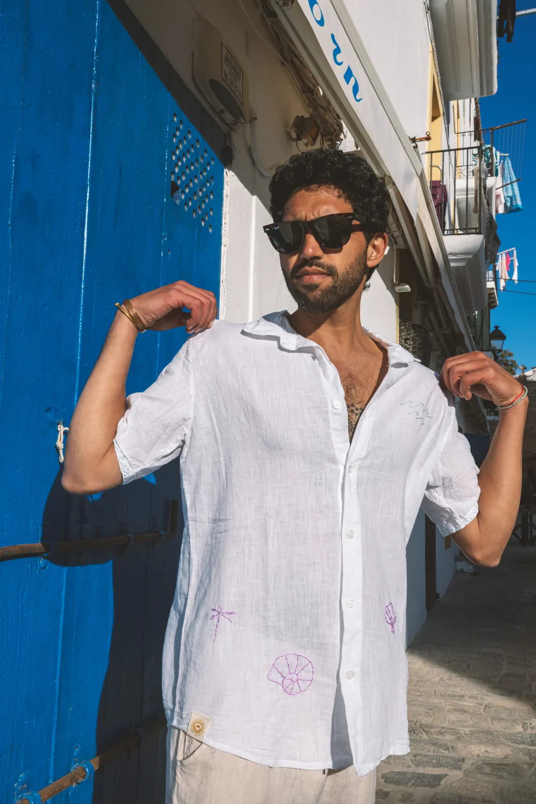 Shirt Aquiles Embroidered Linen