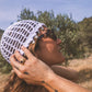 Hat Cup casquete Crochet White Silver
