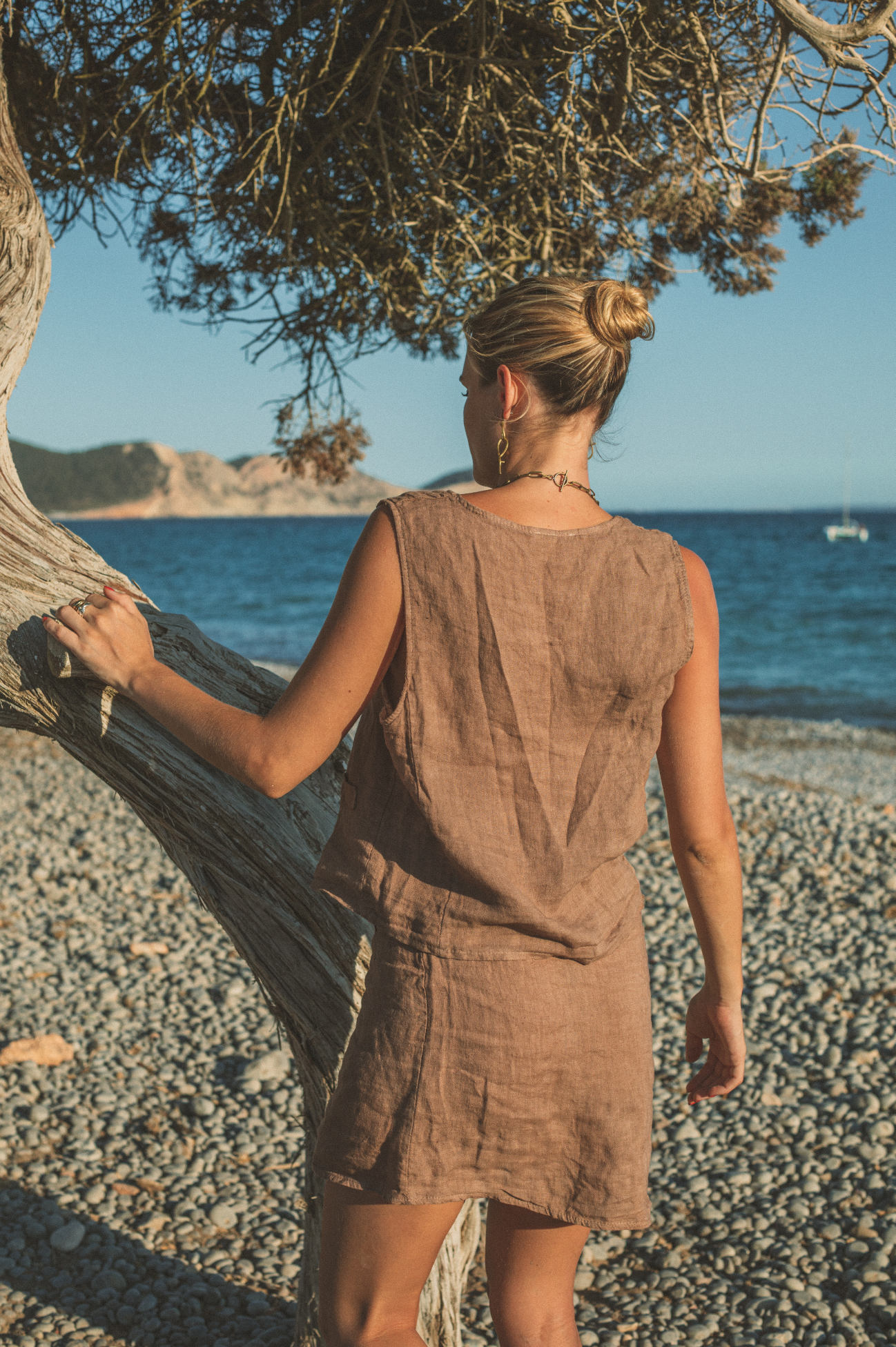 Skirt Sof Plane Linen