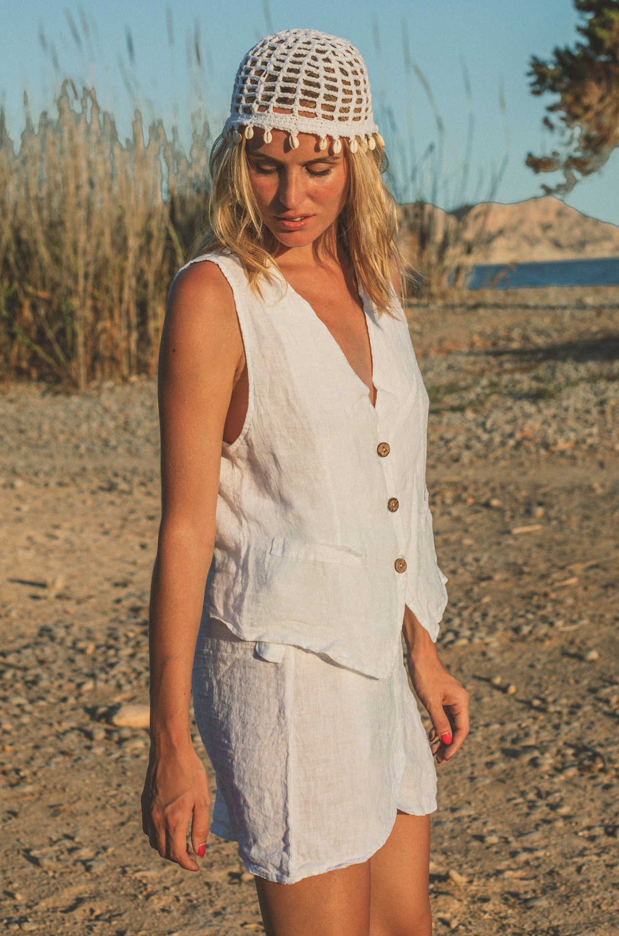 Skirt Sof Plane Linen